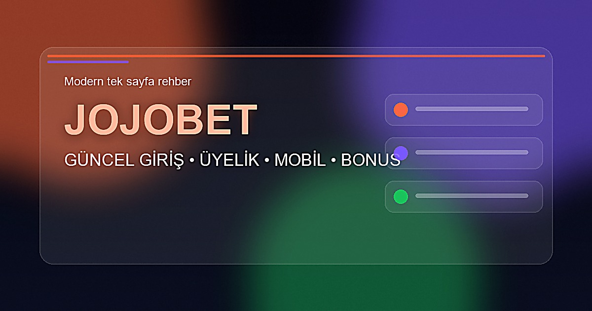 Jojobet